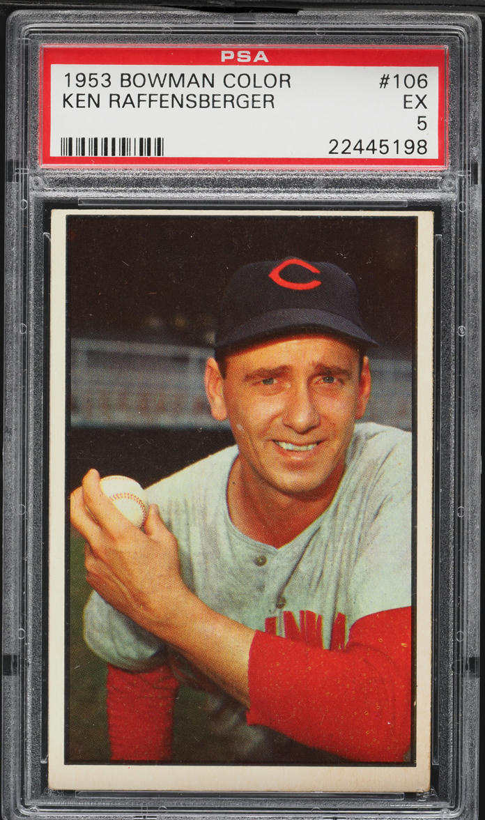 1953 Bowman Color Ken Raffensberger #106 PSA 5 EX