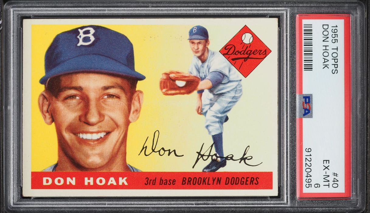 1955 Topps Don Hoak #40 PSA 6 EXMT