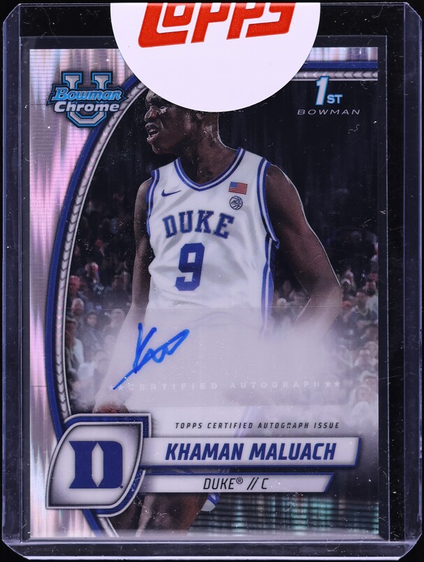 2024 Bowman Chrome University Stealth Refractor Khaman Maluach ROOKIE AUTO #46