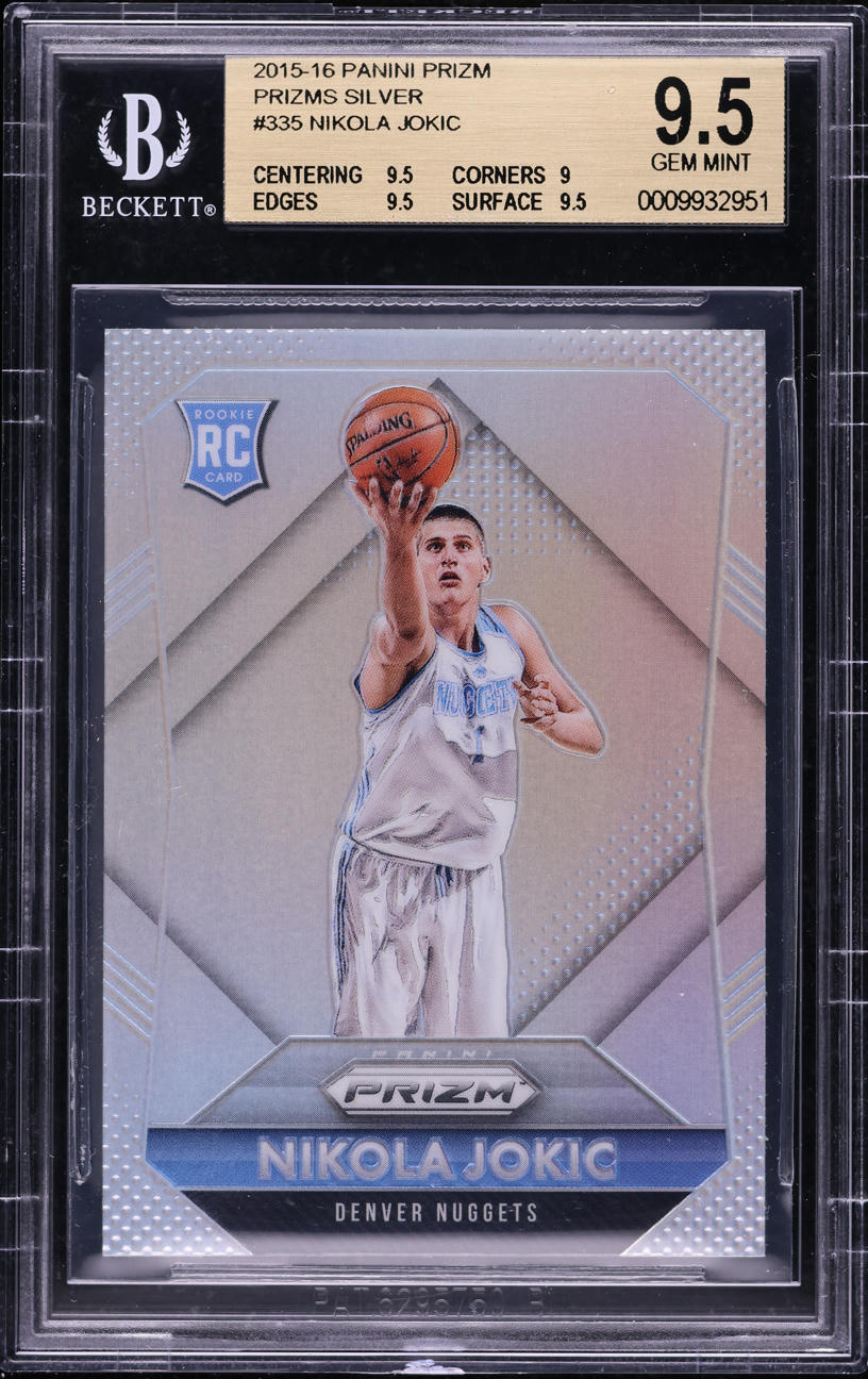 2015 Panini Prizm Silver Nikola Jokic ROOKIE #335 BGS 9.5 GEM MINT