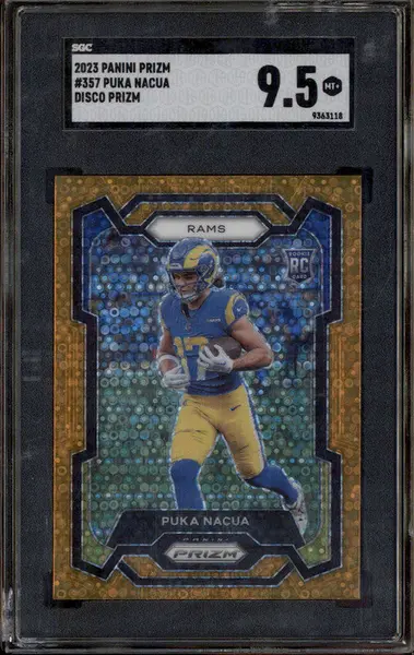 2023 Panini Prizm Disco Prizm #357 Puka Nacua RC SGC 9.5