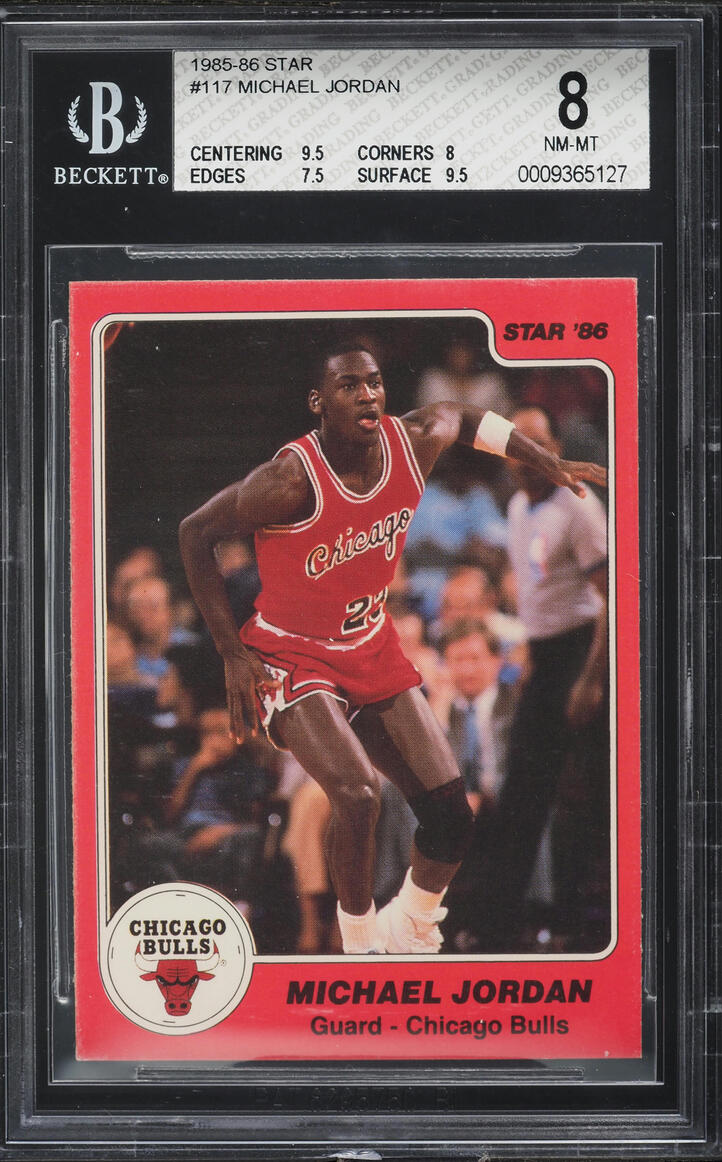 1985-86 Star Basketball Michael Jordan ROOKIE #117 BGS 8 NM-MT