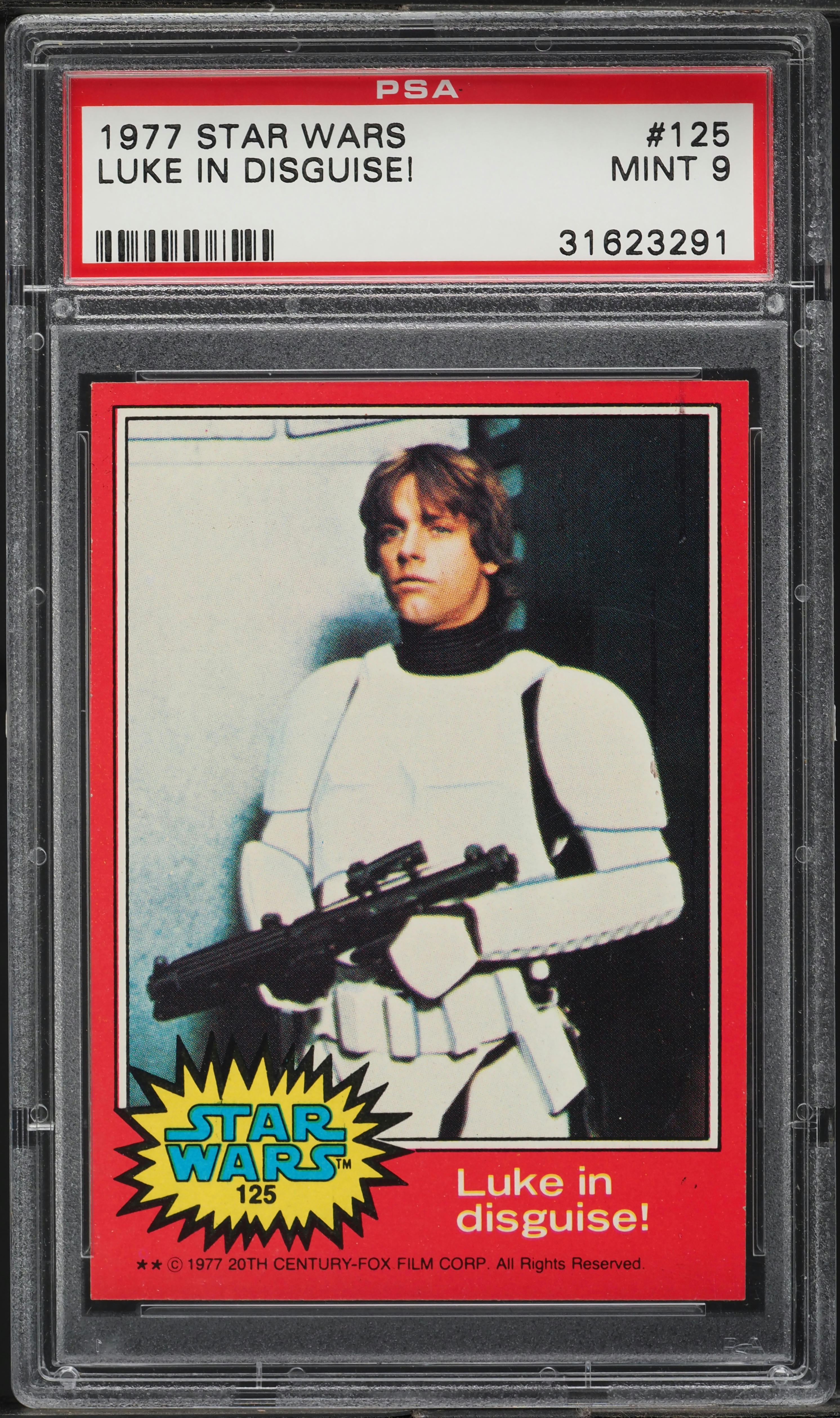 1977 Topps Star Wars Luke In Disguise! #125 PSA 9 MINT