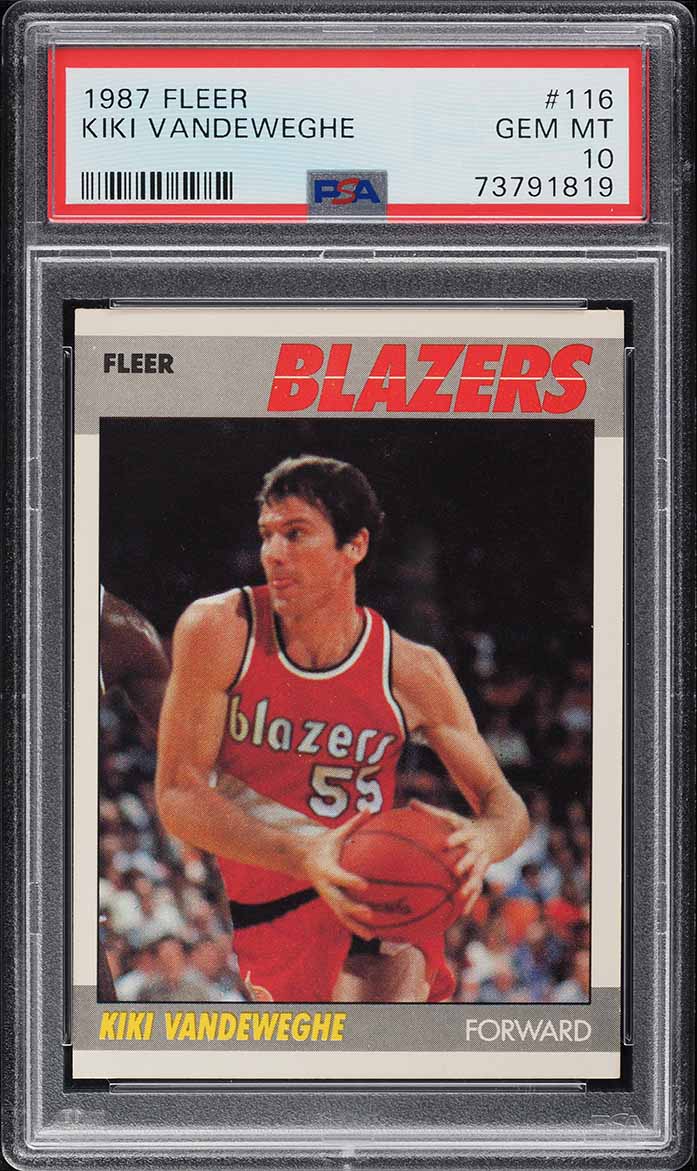 1987 Fleer Basketball Kiki Vandeweghe #116 PSA 10 GEM MINT