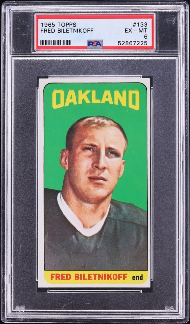 1965 Topps Football Fred Biletnikoff SP ROOKIE #133 PSA 6 EXMT