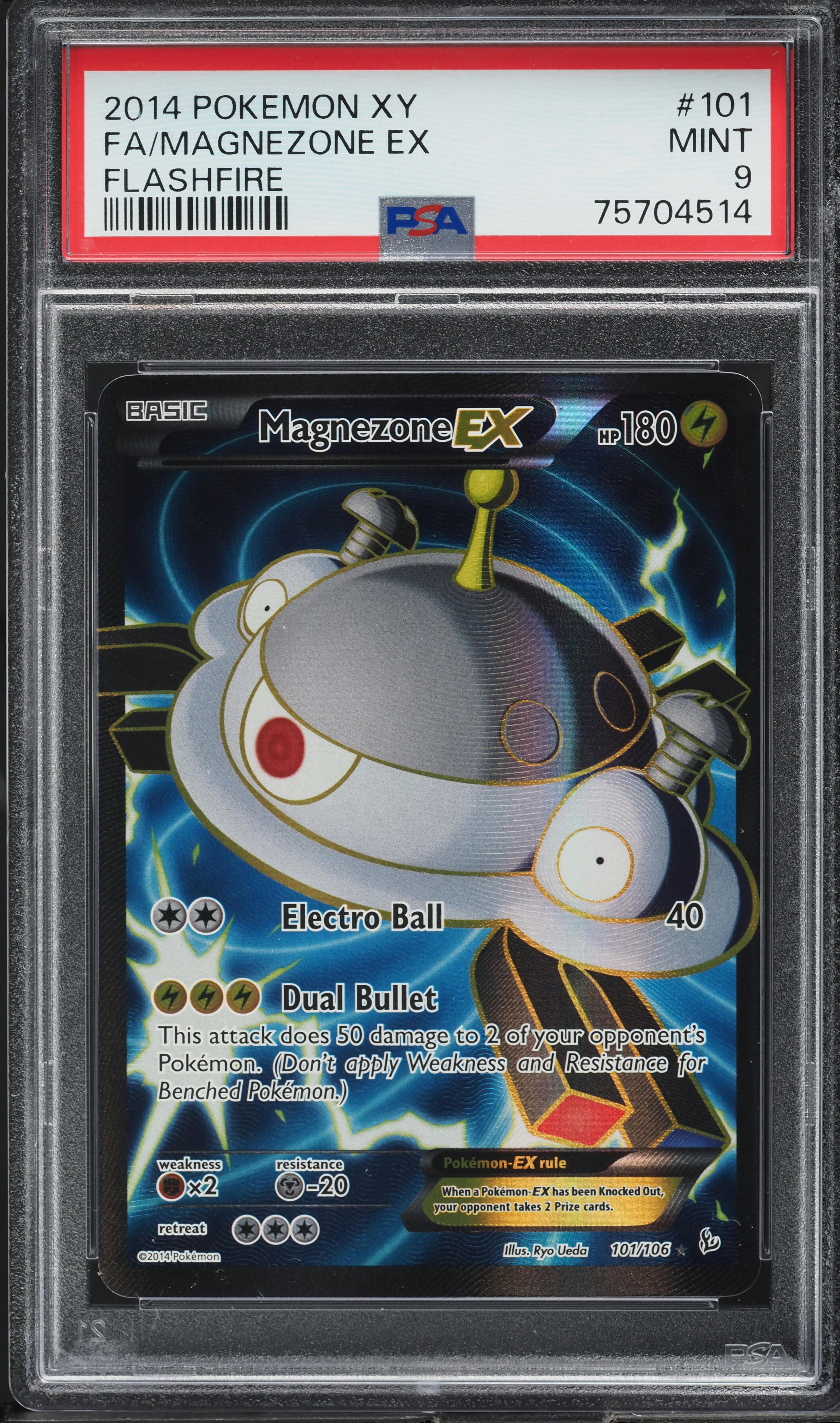 2014 Pokemon XY Flashfire Full Art Magnezone EX #101 PSA 9 MINT