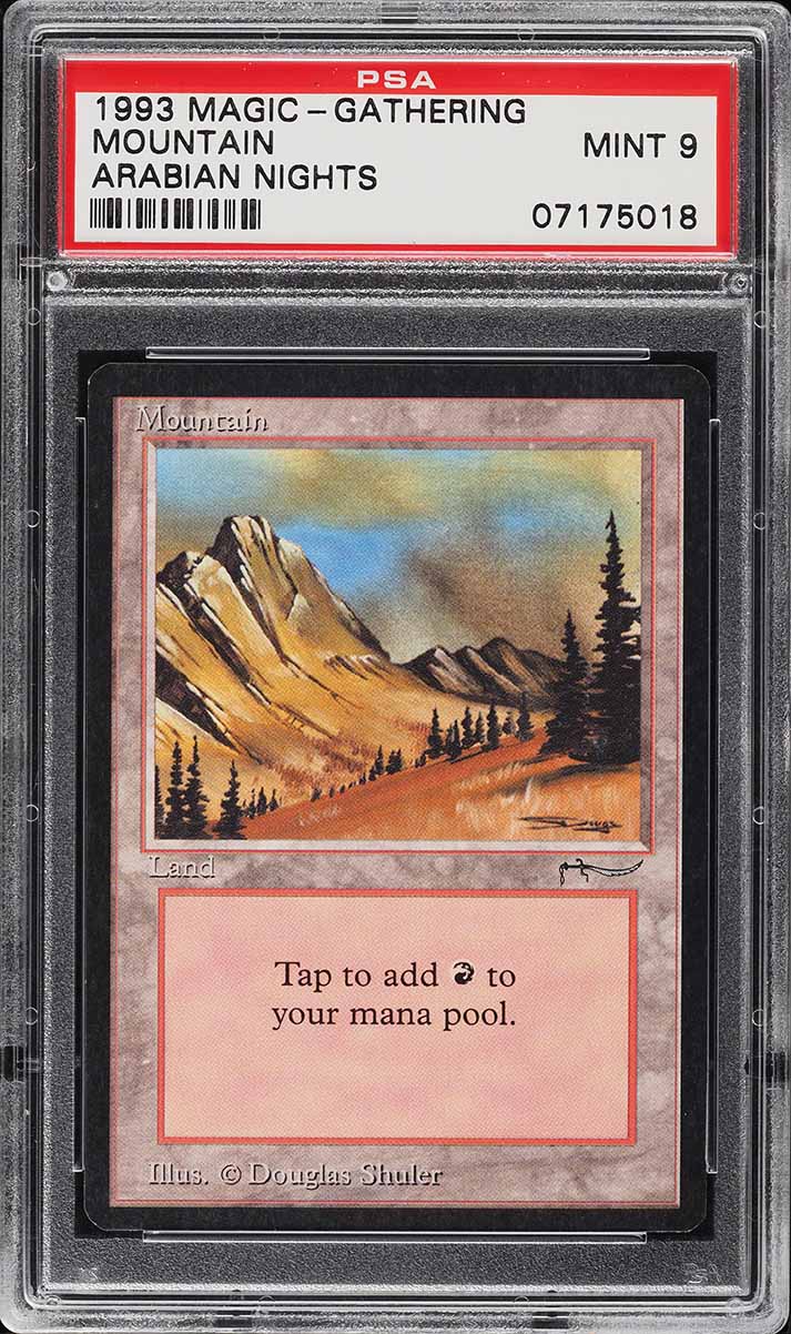 1993 Magic The Gathering MTG Arabian Nights Mountain PSA 9 MINT