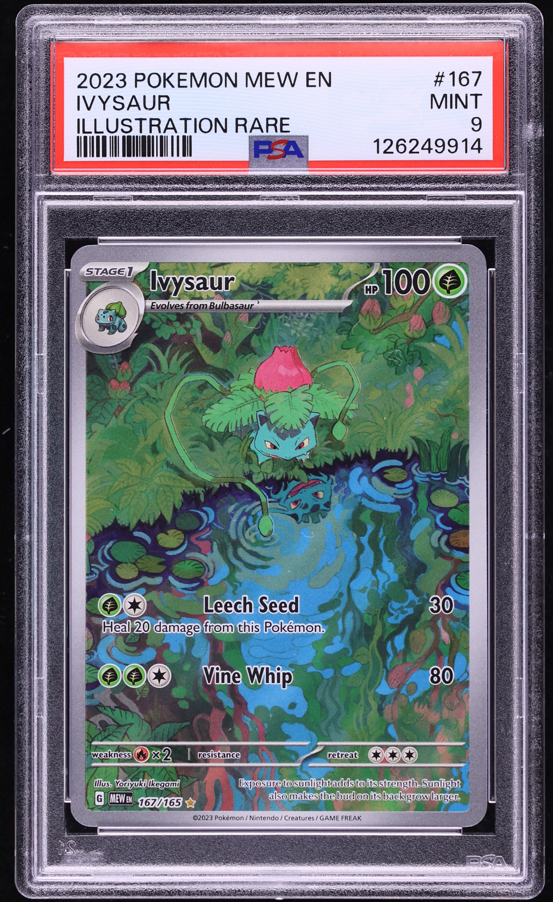 2023 Pokemon Scarlet & Violet 151 IR Ivysaur #167 PSA 9 MINT