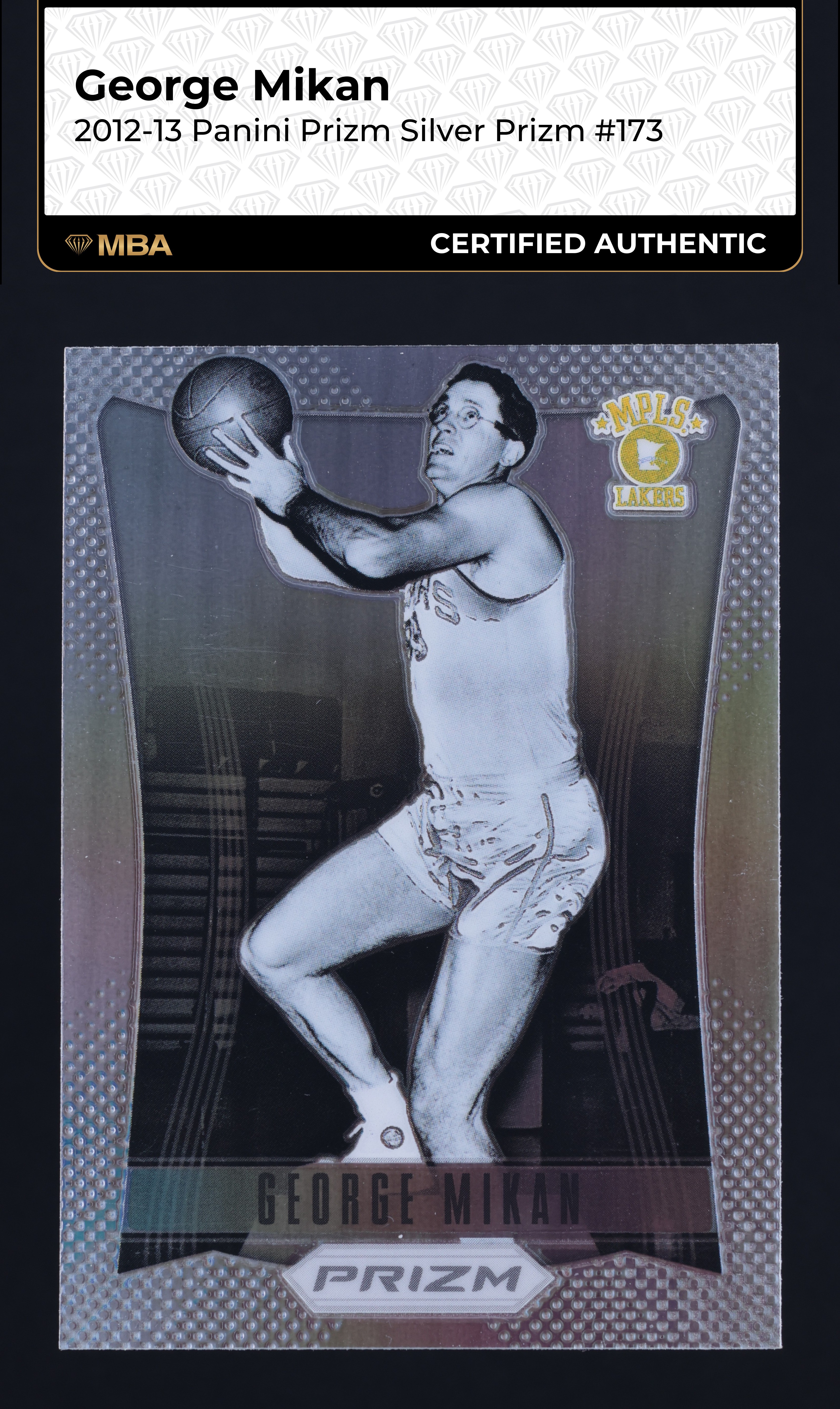 2012 Panini Prizm Silver George Mikan #173 MBA AUTH