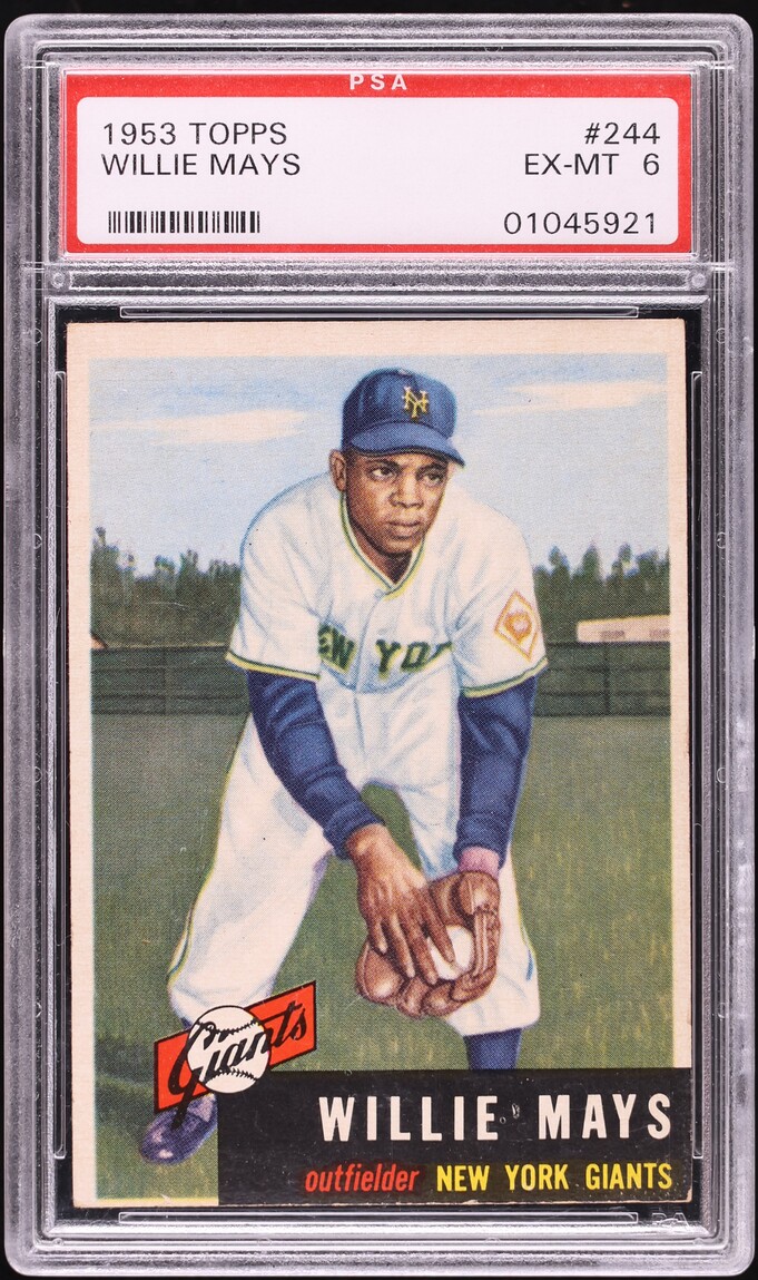 1953 Topps Willie Mays SHORT PRINT #244 PSA 6 EXMT
