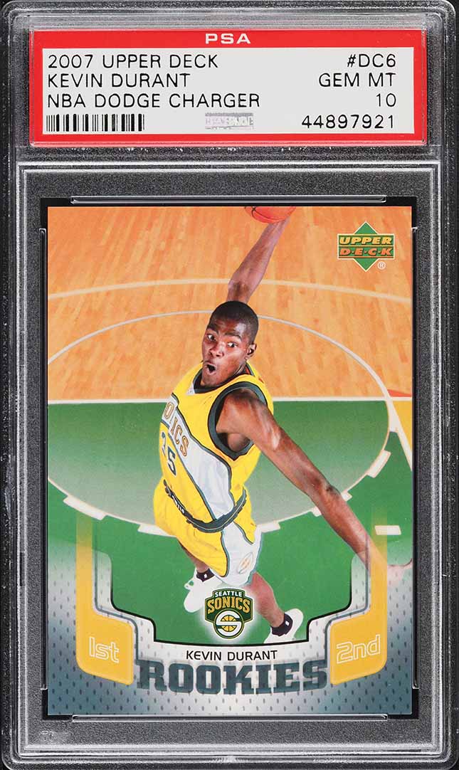 2007 Upper Deck NBA Dodge Charger Kevin Durant ROOKIE RC #DC6 PSA 10 GEM MINT