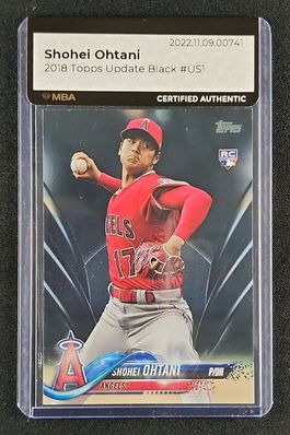 2018 Topps Update Black Shohei Ohtani ROOKIE /67 #US1 MBA AUTH