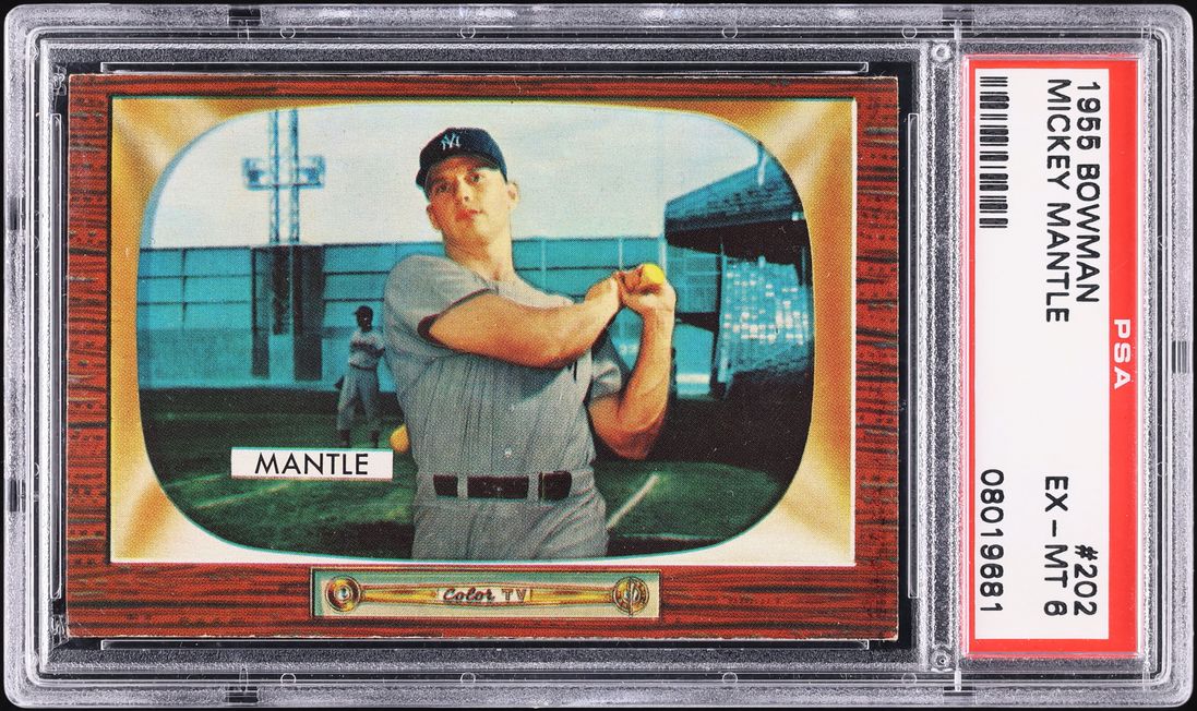 1955 Bowman Mickey Mantle #202 PSA 6 EXMT