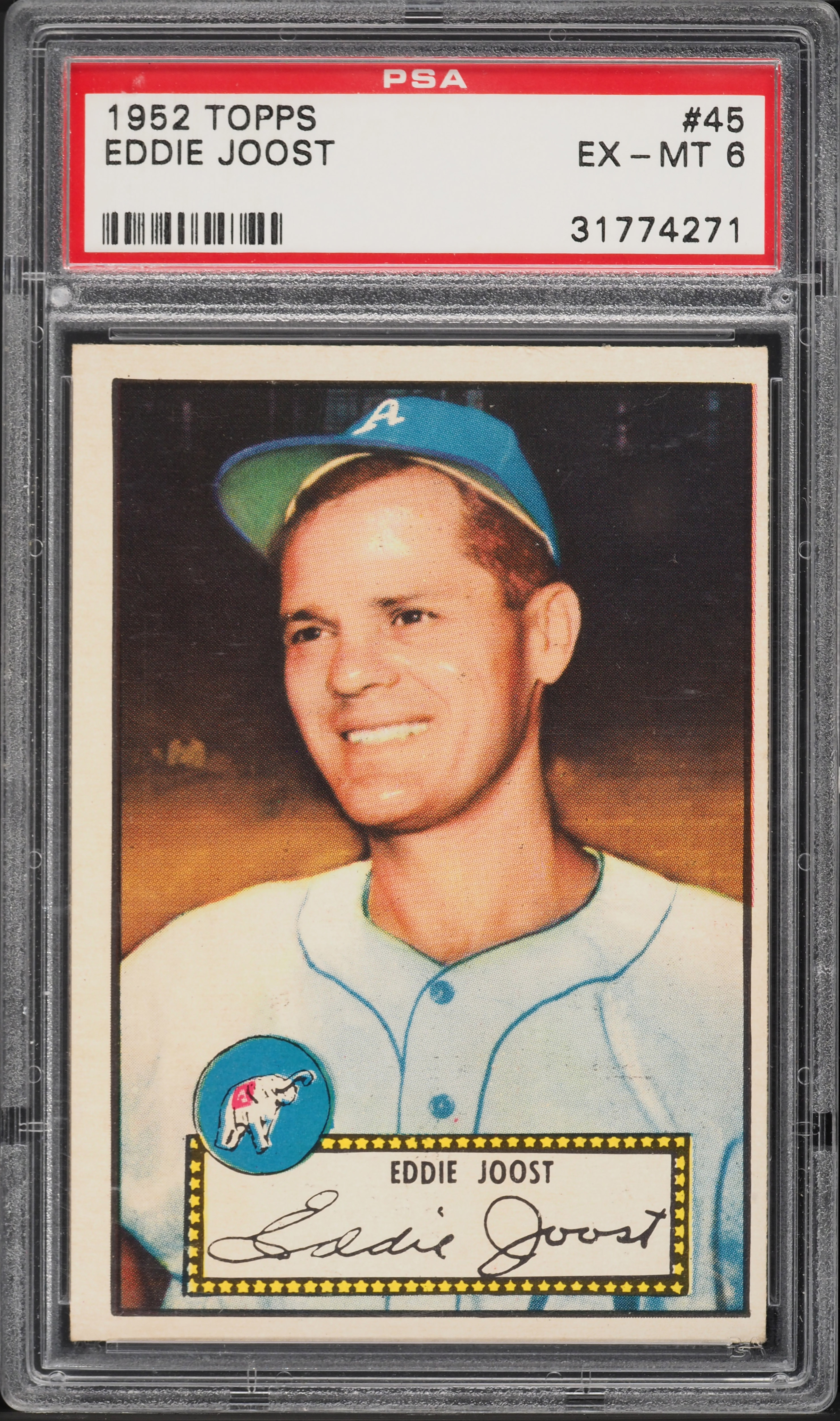 1952 Topps Eddie Joost #45 PSA 6 EXMT