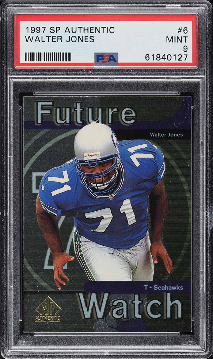 1997 SP Authentic Walter Jones ROOKIE #6 PSA 9 MINT