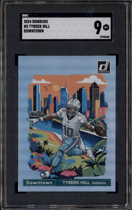 2024 Donruss Downtown #3 Tyreek Hill SGC 9