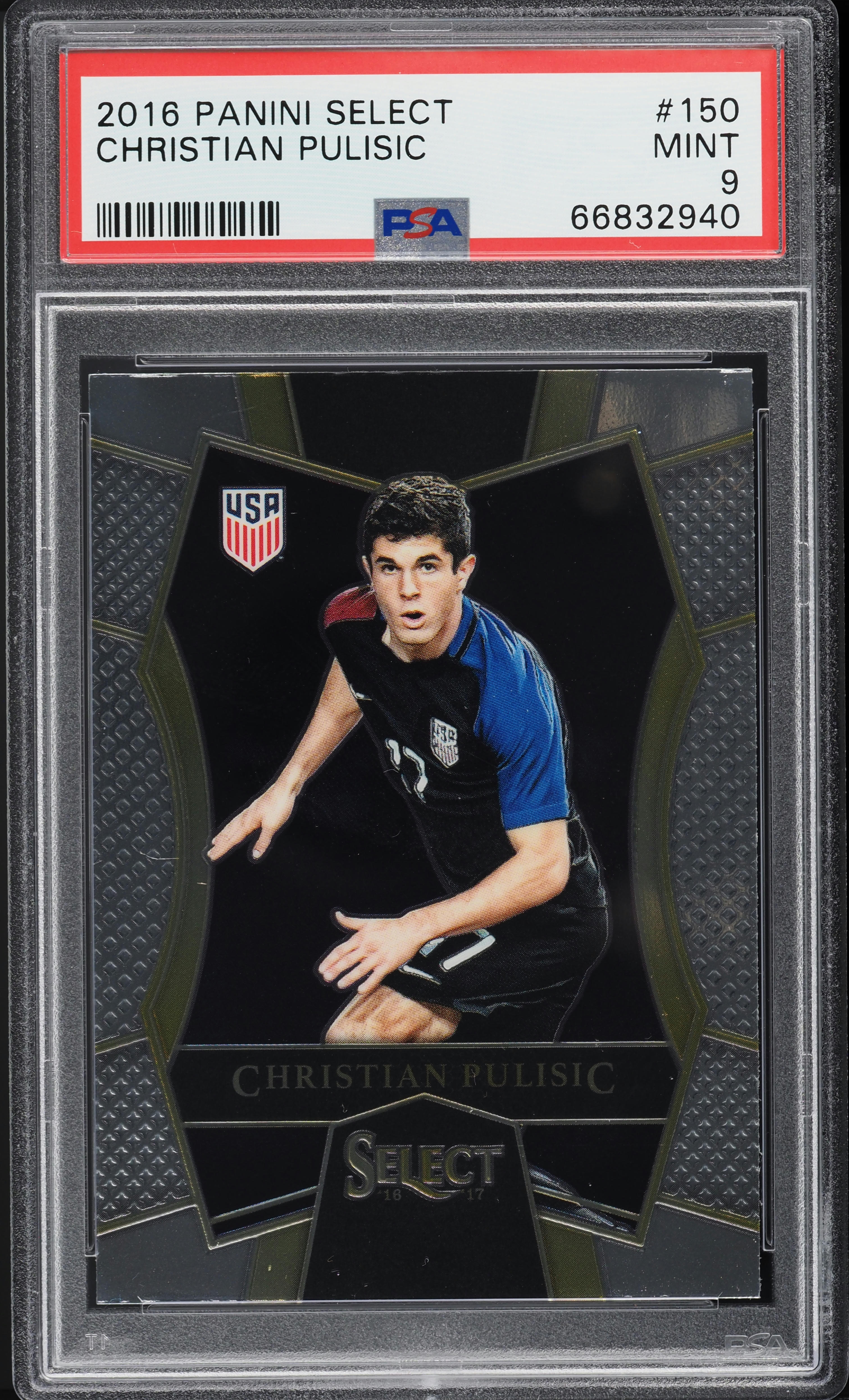 2016 Select Soccer Christian Pulisic ROOKIE #150 PSA 9 MINT