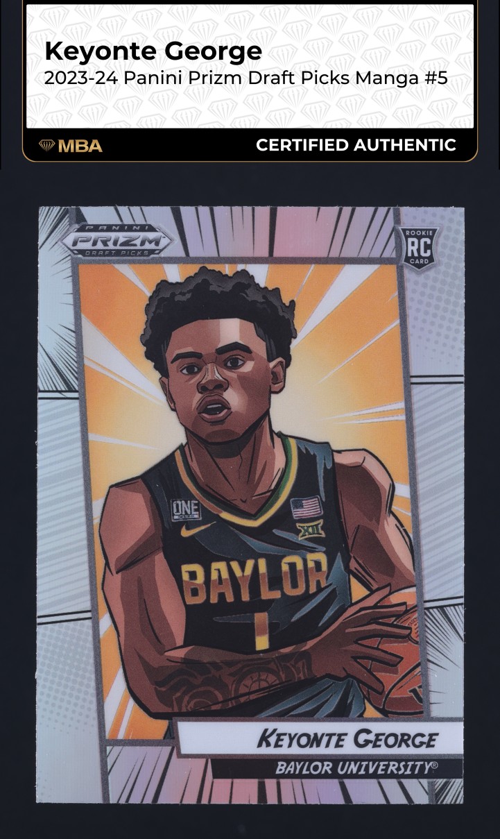 2023 Panini Prizm Draft Picks Manga Keyonte George ROOKIE #5 MBA AUTH