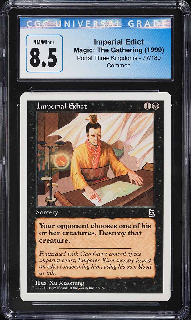 1999 Magic The Gathering MTG Portal Three Kingdoms Imperial Edict #77 CGC 8.5