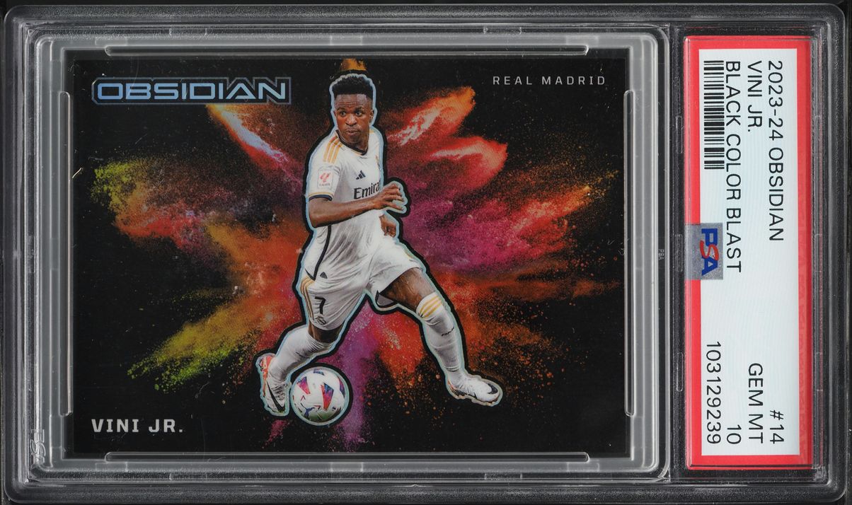 2023 Panini Obsidian Black Colorblast Vini Jr. #14 PSA 10 GEM MINT