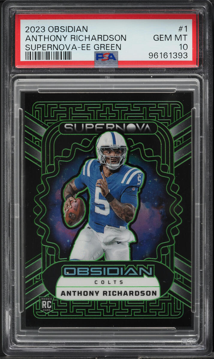 2023 Panini Obsidian Supernova E/E Green Anthony Richardson ROOKIE /35 #1 PSA 10