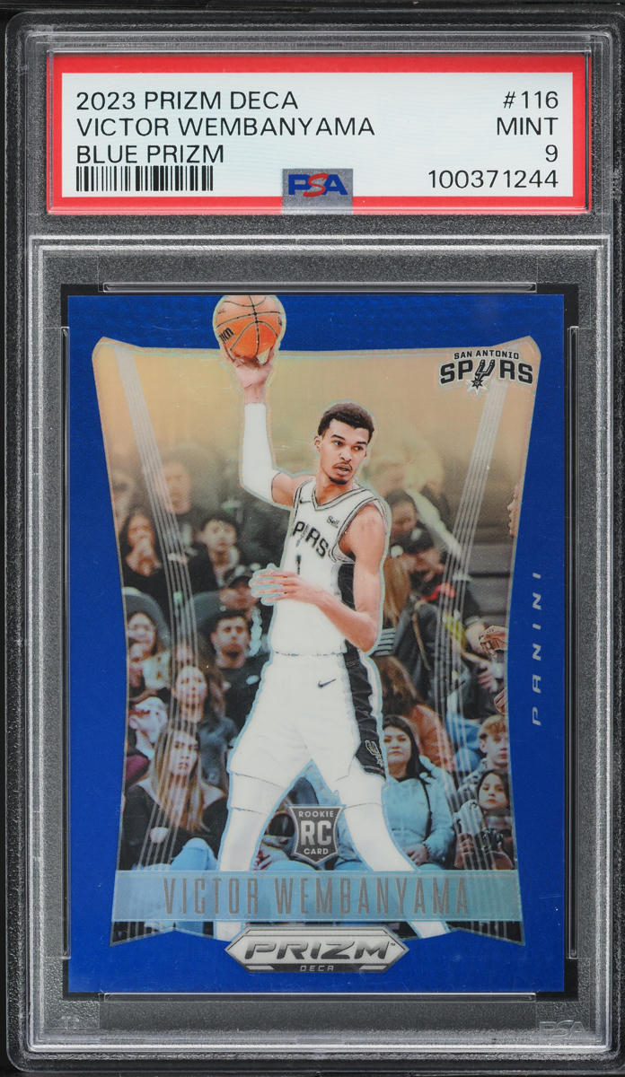 2023 Panini Prizm Deca Blue Victor Wembanyama ROOKIE /149 #116 PSA 9 MINT