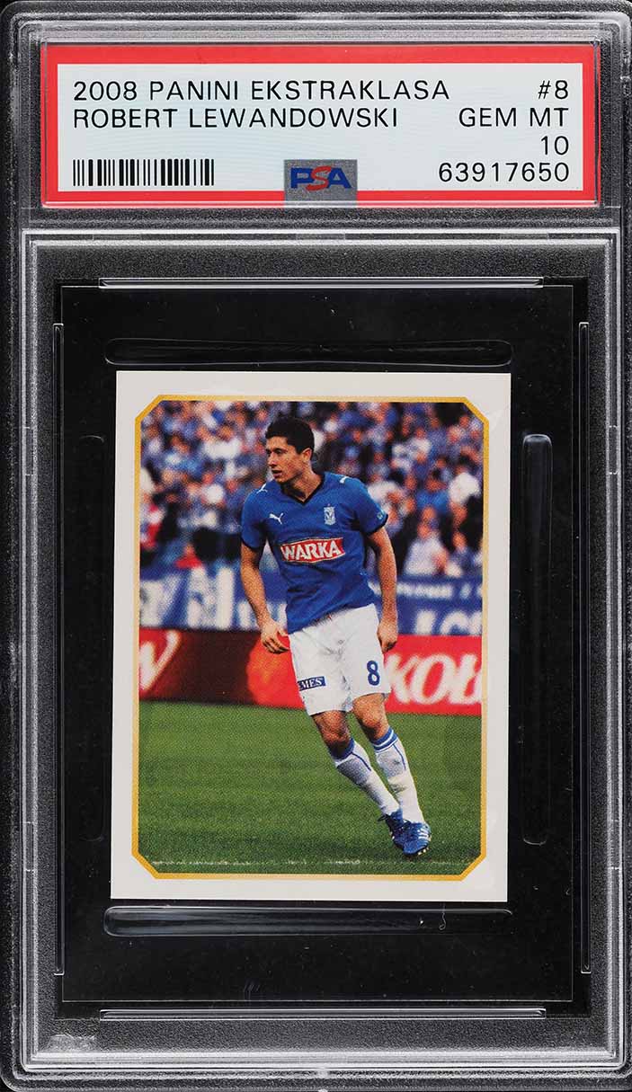 2008 Panini Ekstraklasa Soccer Robert Lewandowski ROOKIE #8 PSA 10 GEM MINT