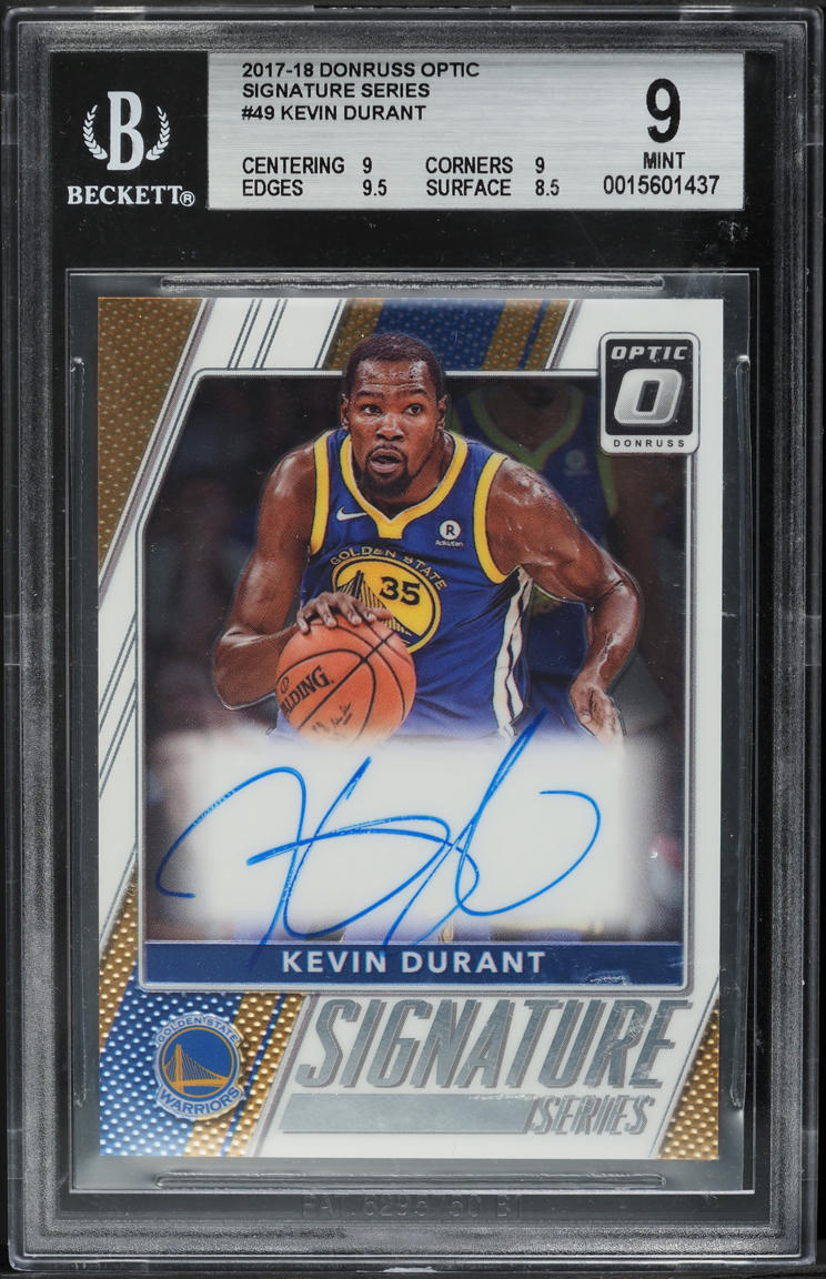 Kevin Durant #49 2017-18 Donruss Optic Basketball Signature Series