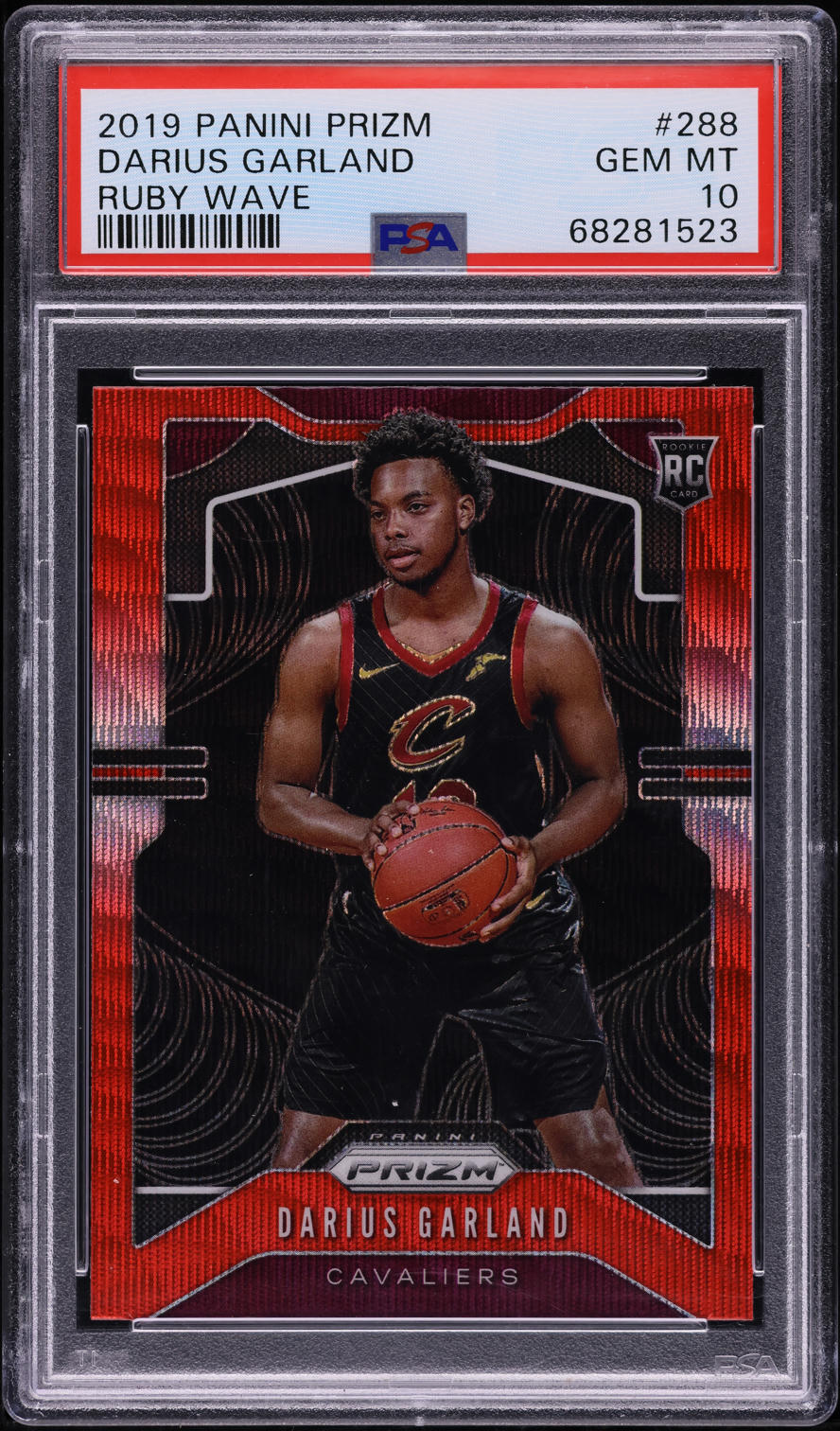 2019 Panini Prizm Ruby Wave Darius Garland ROOKIE #288 PSA 10 GEM MINT