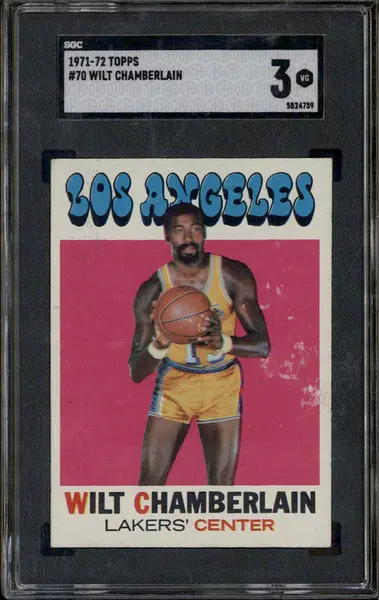 1971-72 Topps #70 Wilt Chamberlain SGC 3