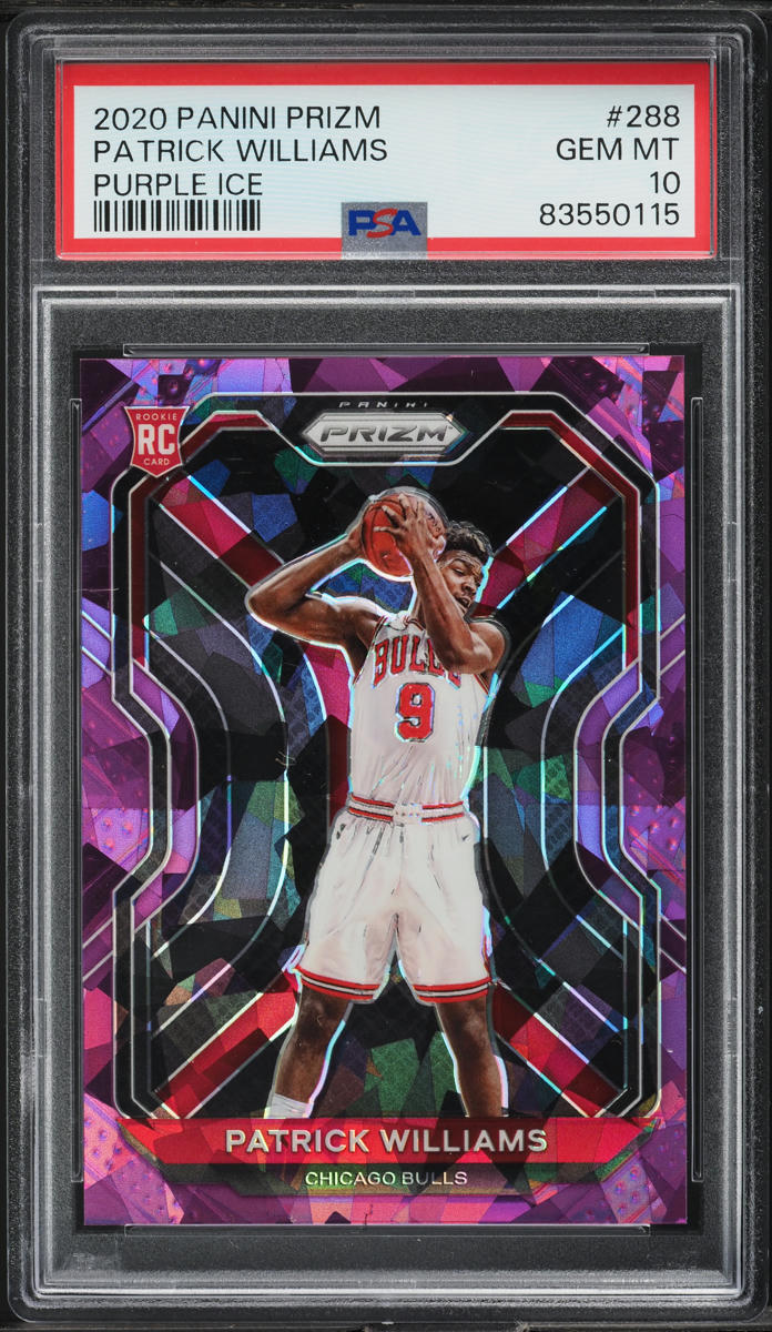 2020 Panini Prizm Purple Ice Patrick Williams ROOKIE /175 #288 PSA 10 GEM MINT