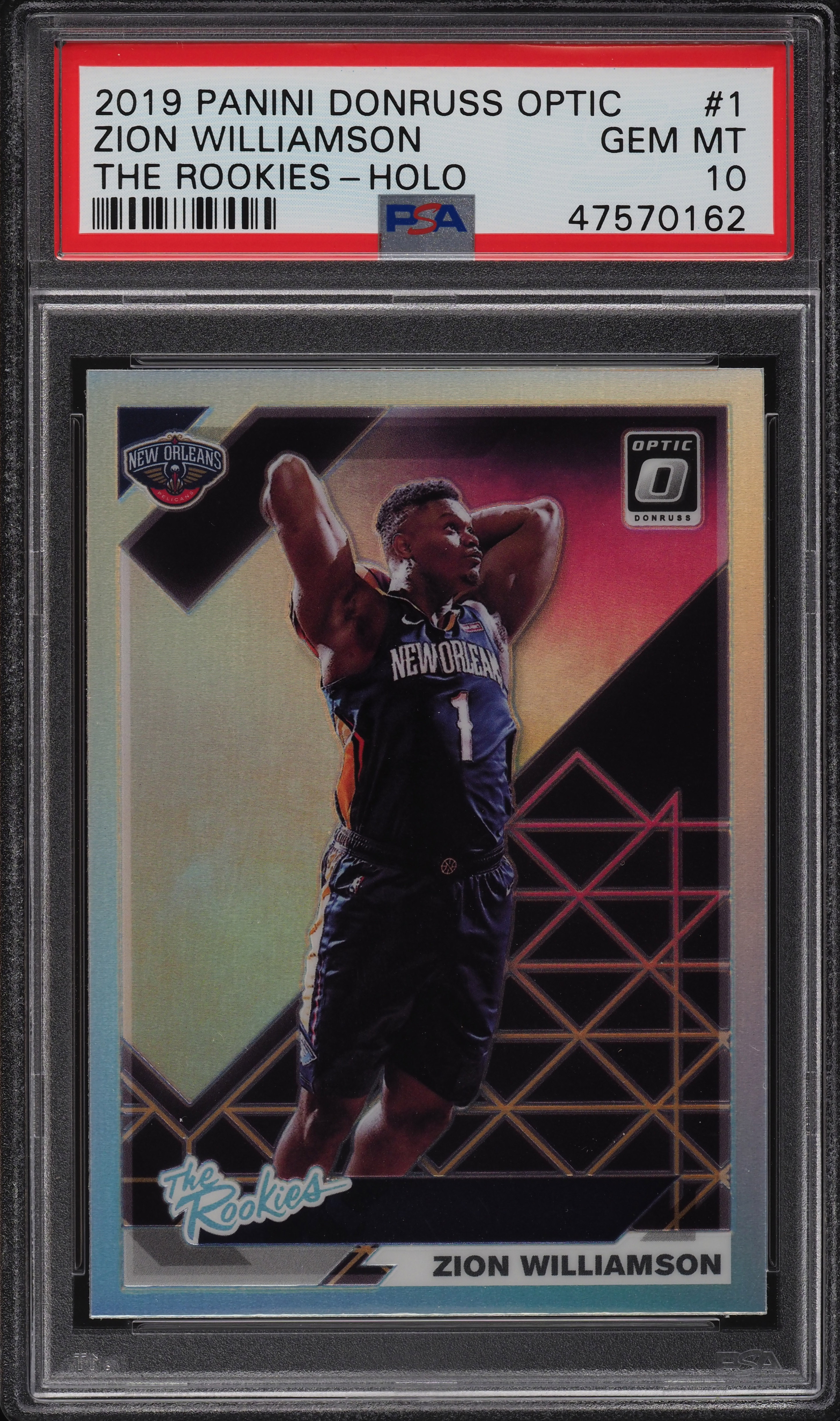 2019 Donruss Optic The Rookies Holo Zion Williamson ROOKIE RC #1 PSA 10 GEM MINT