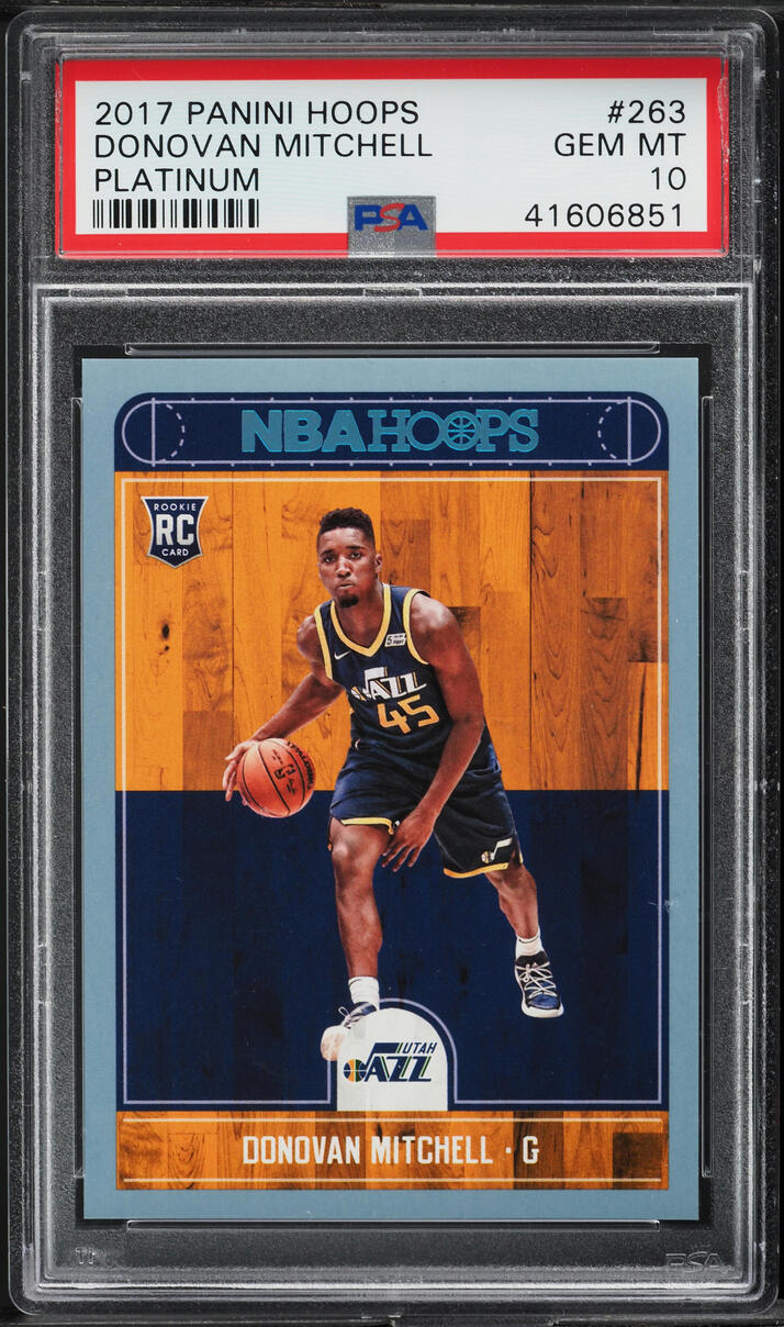 2017 Hoops Platinum Donovan Mitchell ROOKIE #263 PSA 10 GEM MINT