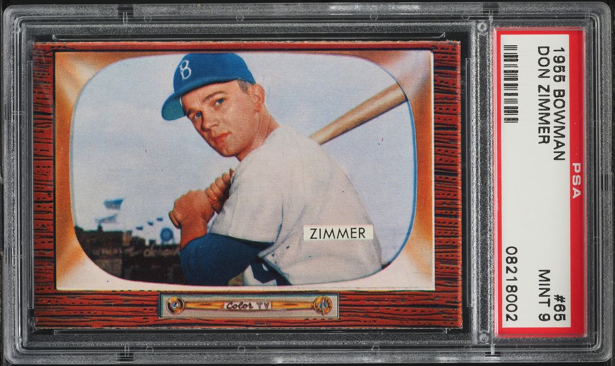 1955 Bowman Don Zimmer ROOKIE #65 PSA 9 MINT