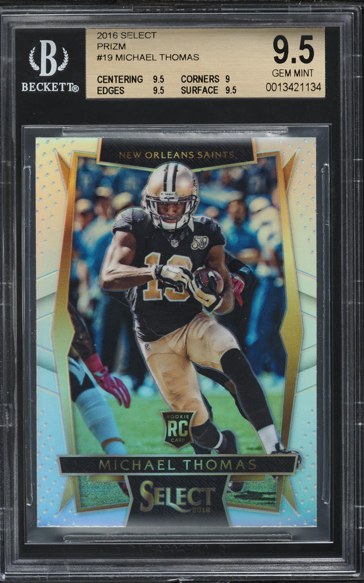 2016 Select Silver Prizm Michael Thomas ROOKIE #19 BGS 9.5 GEM MINT