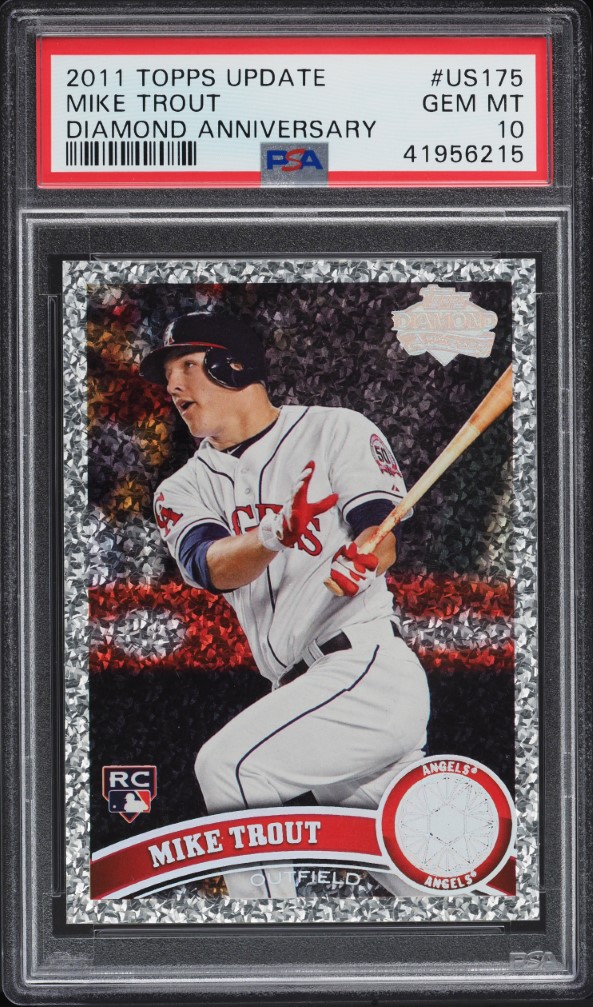 2011 Topps Update Diamond Anniversary Mike Trout ROOKIE #US175 PSA 10 GEM MINT