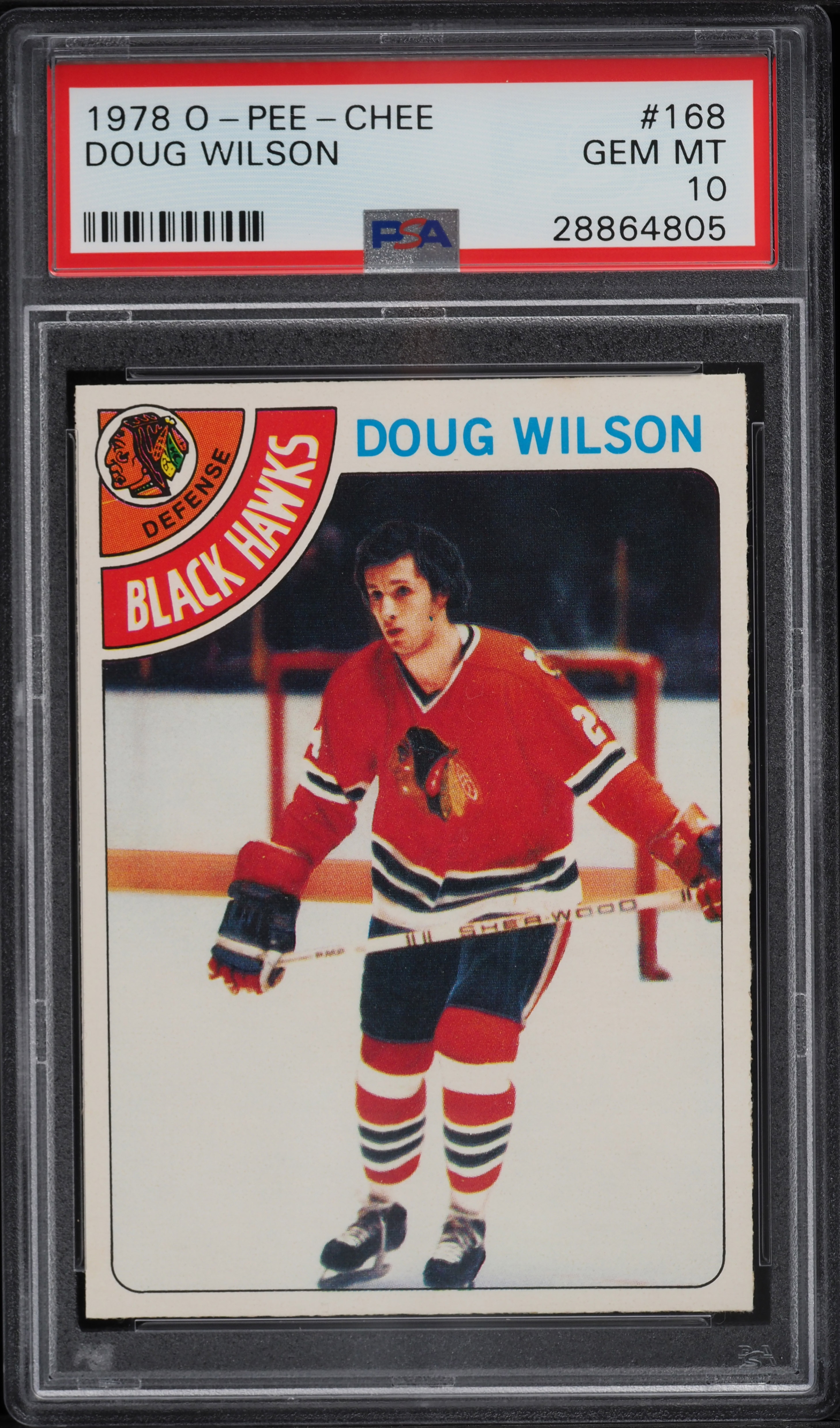 1978 O-Pee-Chee Hockey Doug Wilson ROOKIE RC #168 PSA 10 GEM MINT