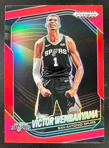 2024-25 Panini Prizm Black Red Prizms #1 Victor Wembanyama /299
