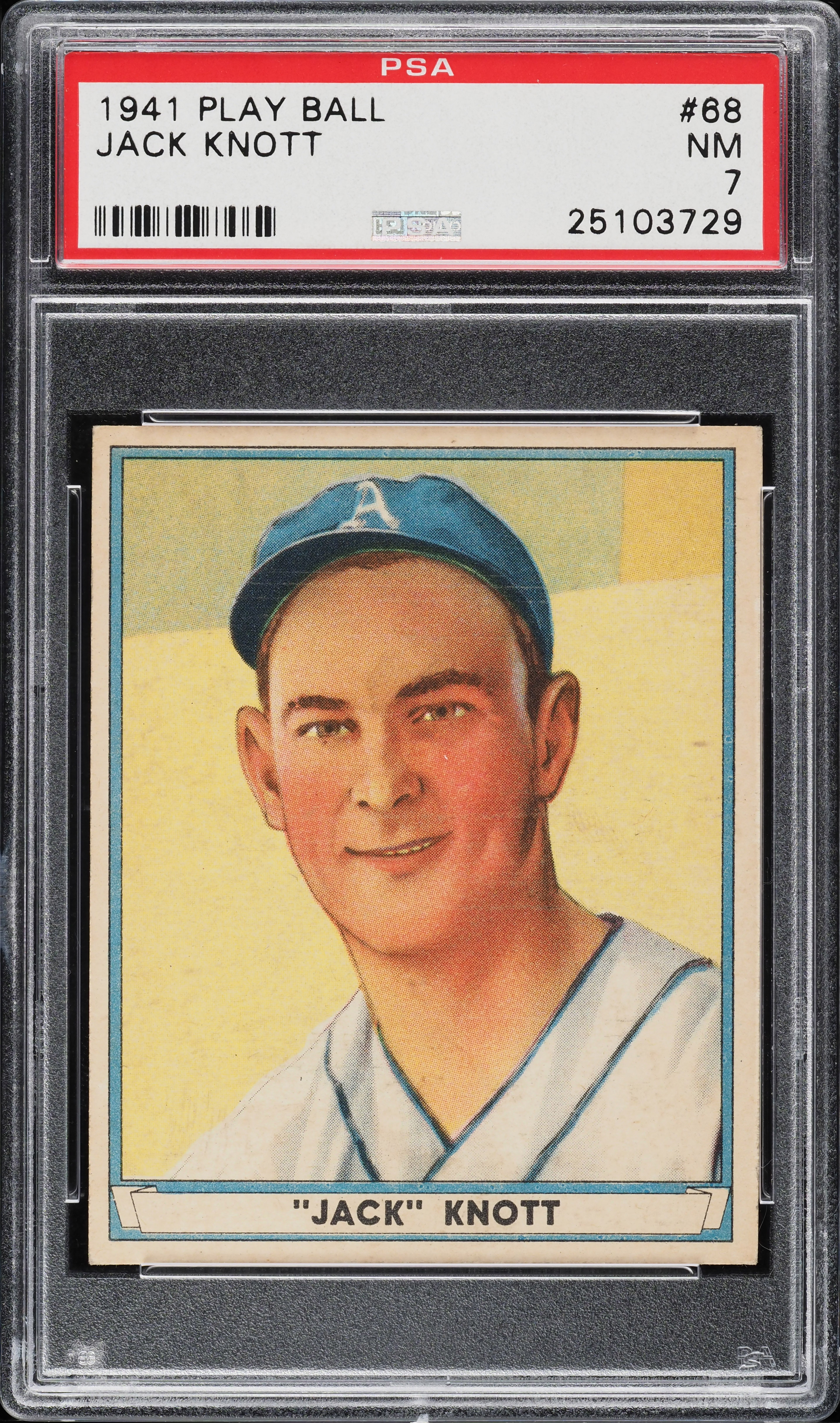 1941 Play Ball Jack Knott #68 PSA 7 NRMT