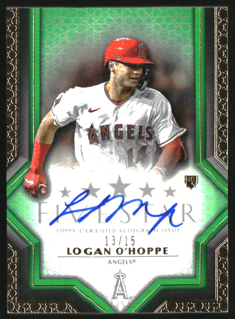 2023 Topps Five Star Autographs Green #FSALO Logan O'Hoppe RC Auto /15