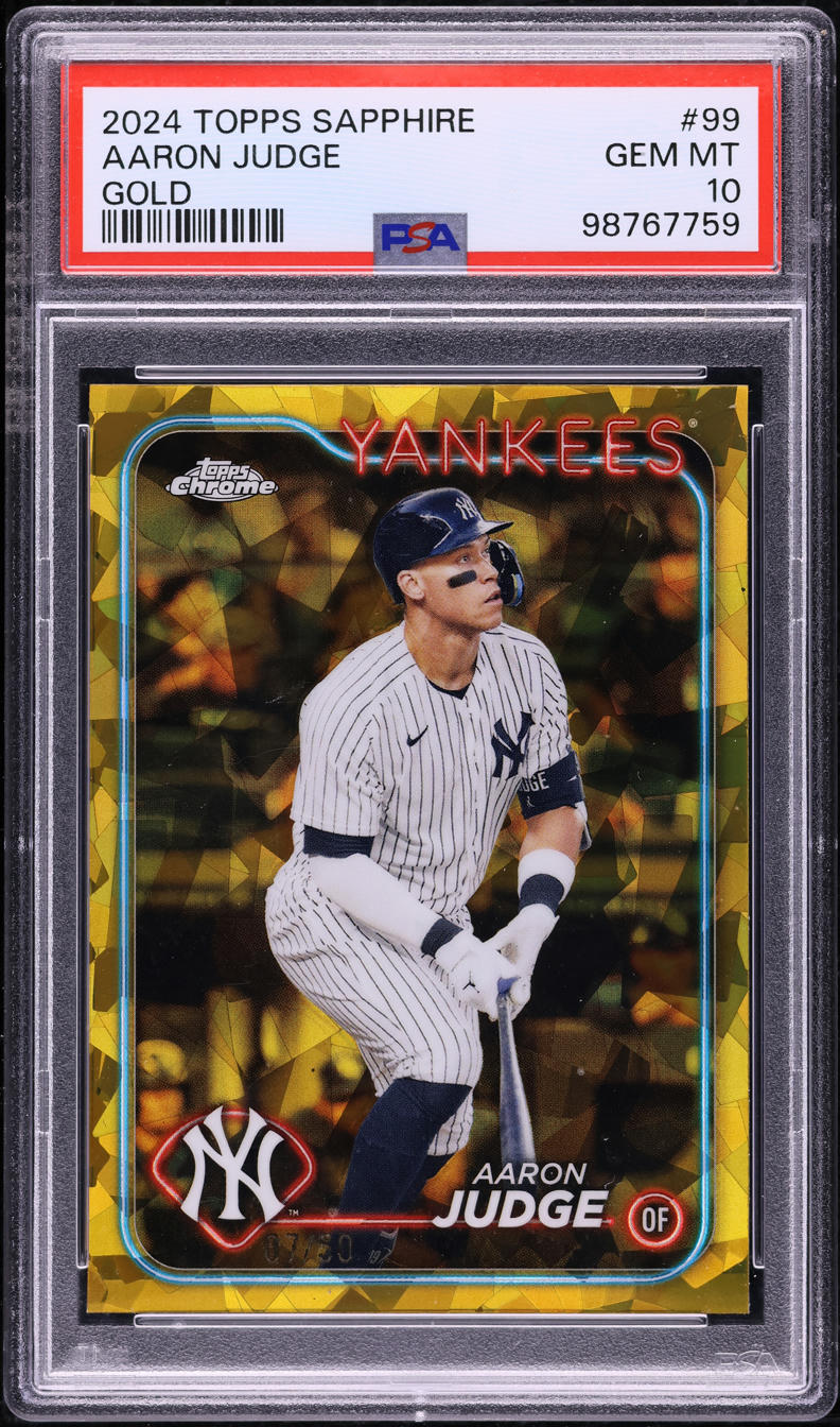 2024 Topps Chrome Sapphire Gold Aaron Judge /50 #99 PSA 10 GEM MINT