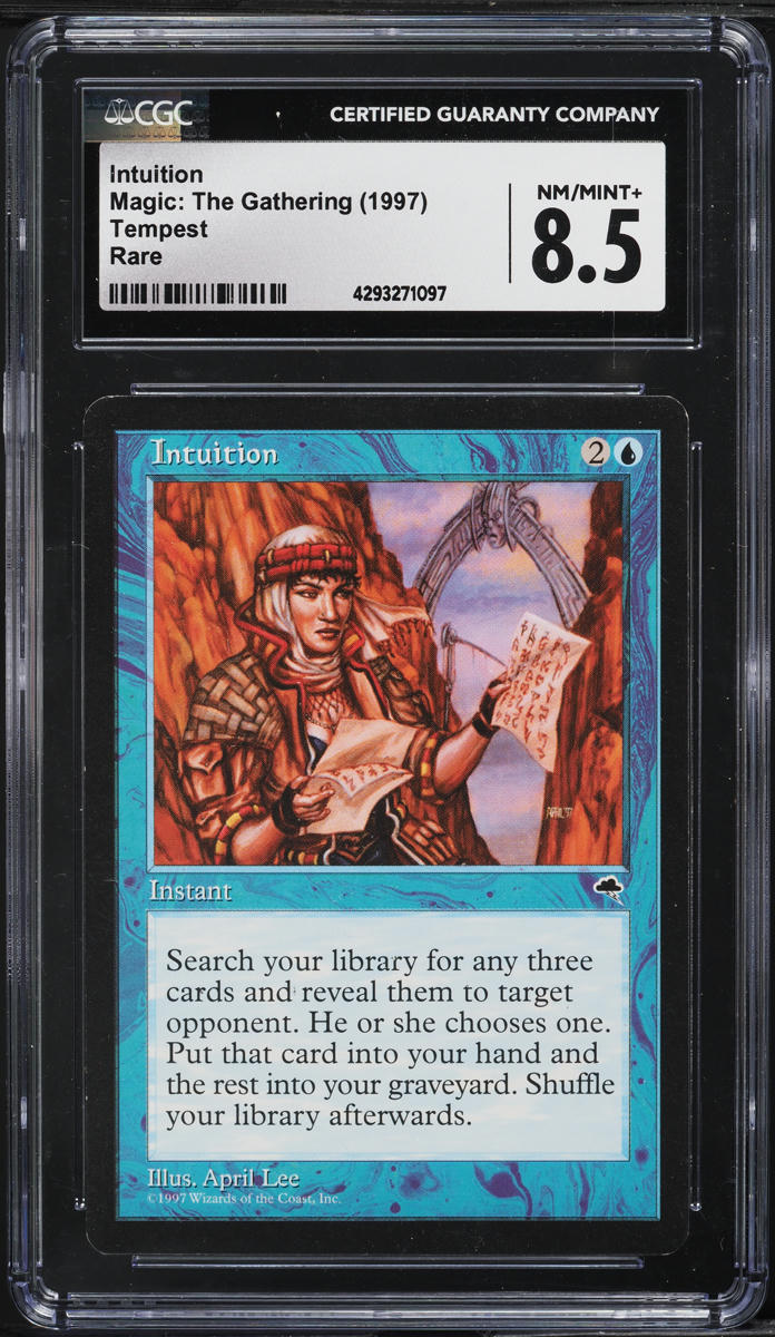 1997 Magic The Gathering MTG Tempest Intuition CGC 8.5 NM-MT+