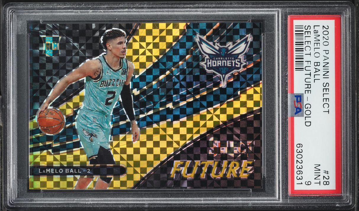 2020 Panini Select Future Gold LaMelo Ball ROOKIE /10 #28 PSA 9 MINT