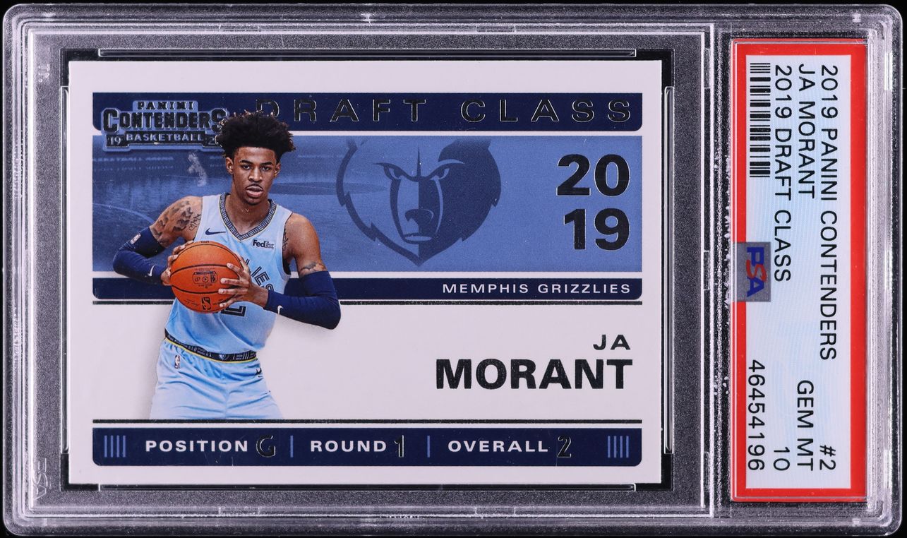 2019 Panini Contenders '19 Draft Class Ja Morant ROOKIE #2 PSA 10 GEM MINT