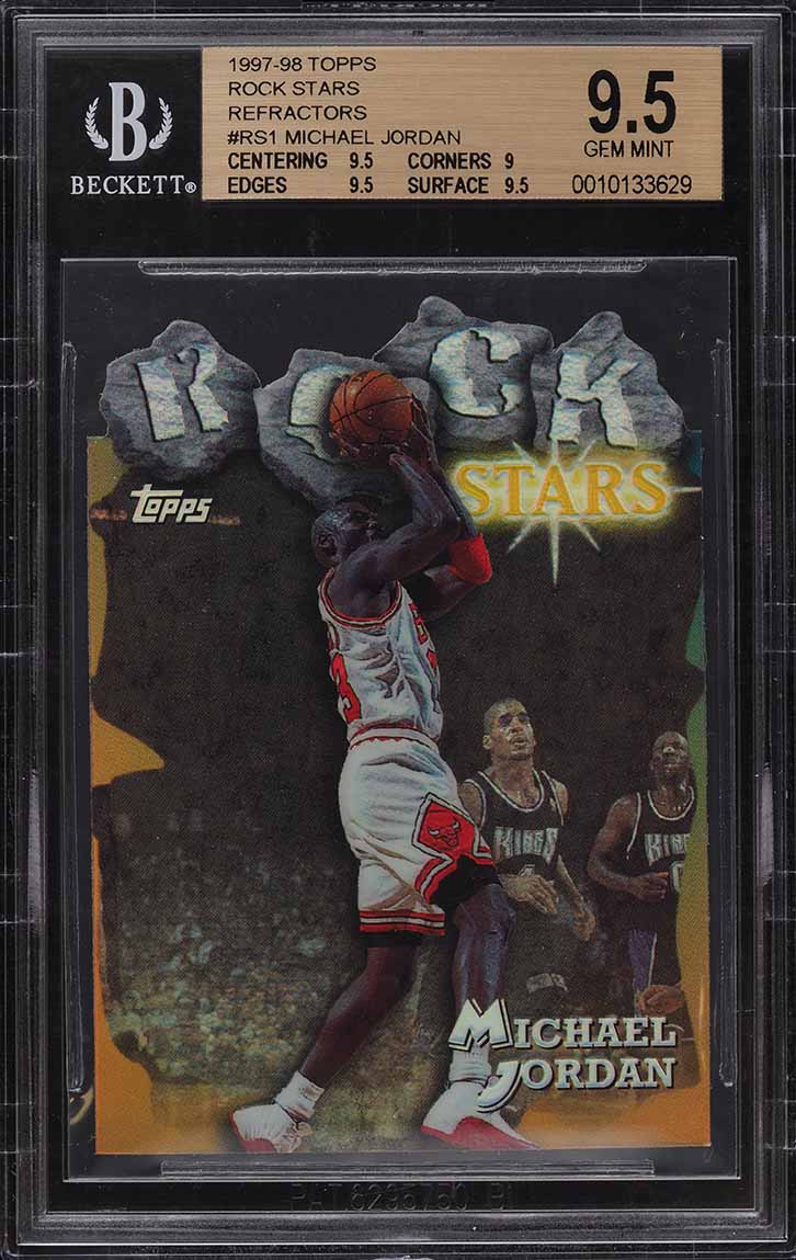 1997 Topps Rock Stars Refractor Michael Jordan #RS1 BGS 9.5 GEM MINT