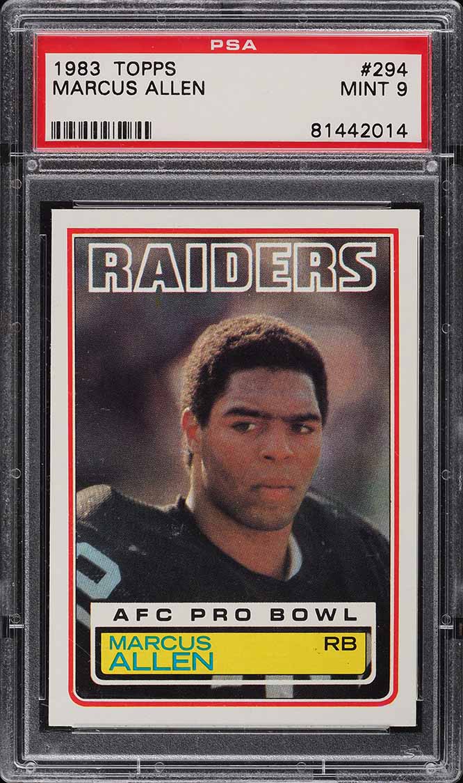 1983 Topps Football Marcus Allen ROOKIE #294 PSA 9 MINT