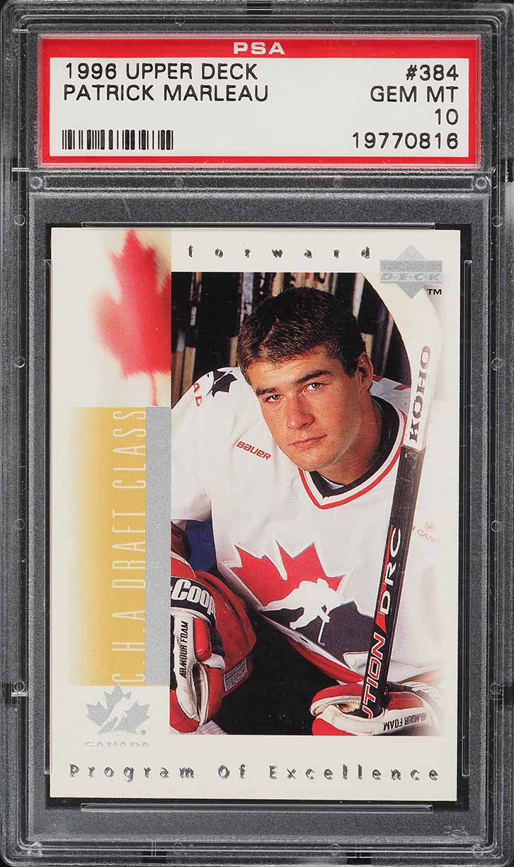 1996 Upper Deck Hockey Patrick Marleau ROOKIE #384 PSA 10 GEM MINT