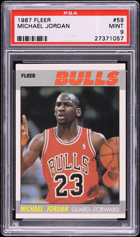 1987 Fleer Basketball Michael Jordan #59 PSA 9 MINT