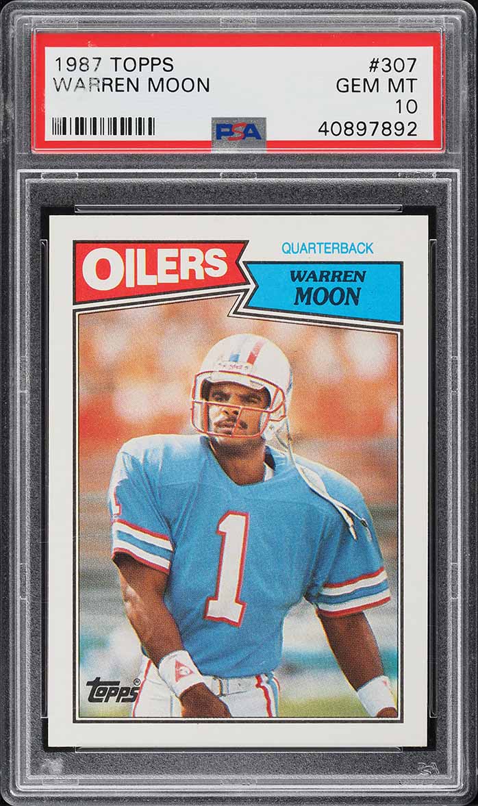 1987 Topps Football Warren Moon #307 PSA 10 GEM MINT