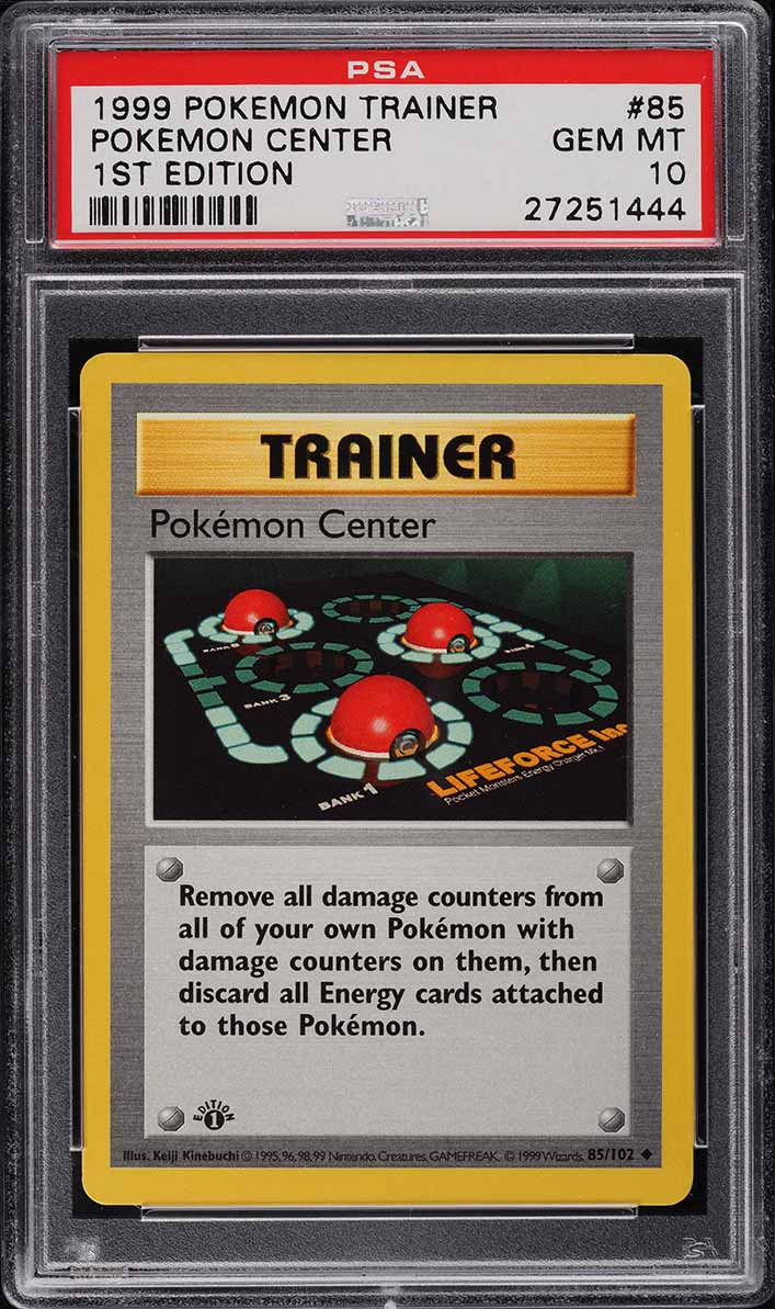 1999 Pokemon Base Set Shadowless 1st Edition Pokemon Center #85 PSA 10 GEM MINT
